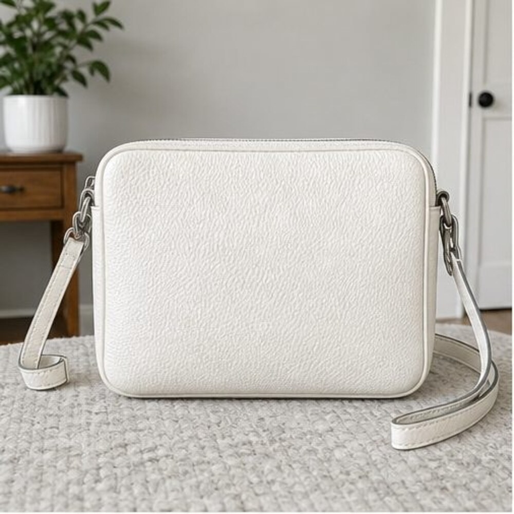 Charcoal Pebbled Crossbody Bag